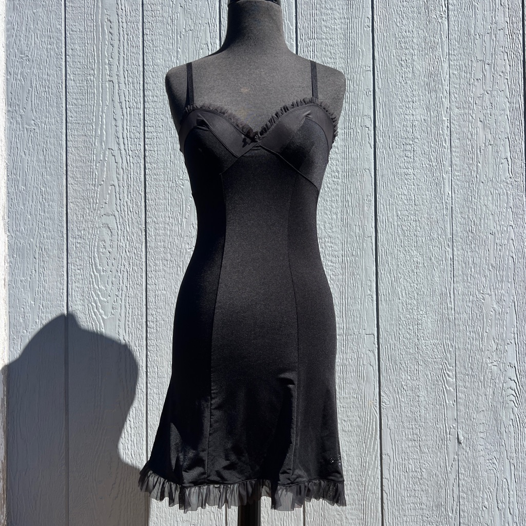 Vtg Y2k Victoria's Secret Sexy Little Things Lingerie Slip Dress In Black, M